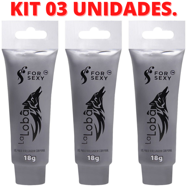 KIT 03 La Loba Gel Excitante Esquenta E Vibra 18G - For Sexy - Image 2