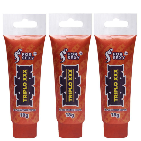KIT 03 Triplo Xxx Gel Excitante Esquenta Esfria Vibra 18G