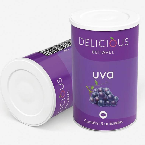 Bolinhas Beijáveis No Sabor Uva 03 Unidades - Delicious