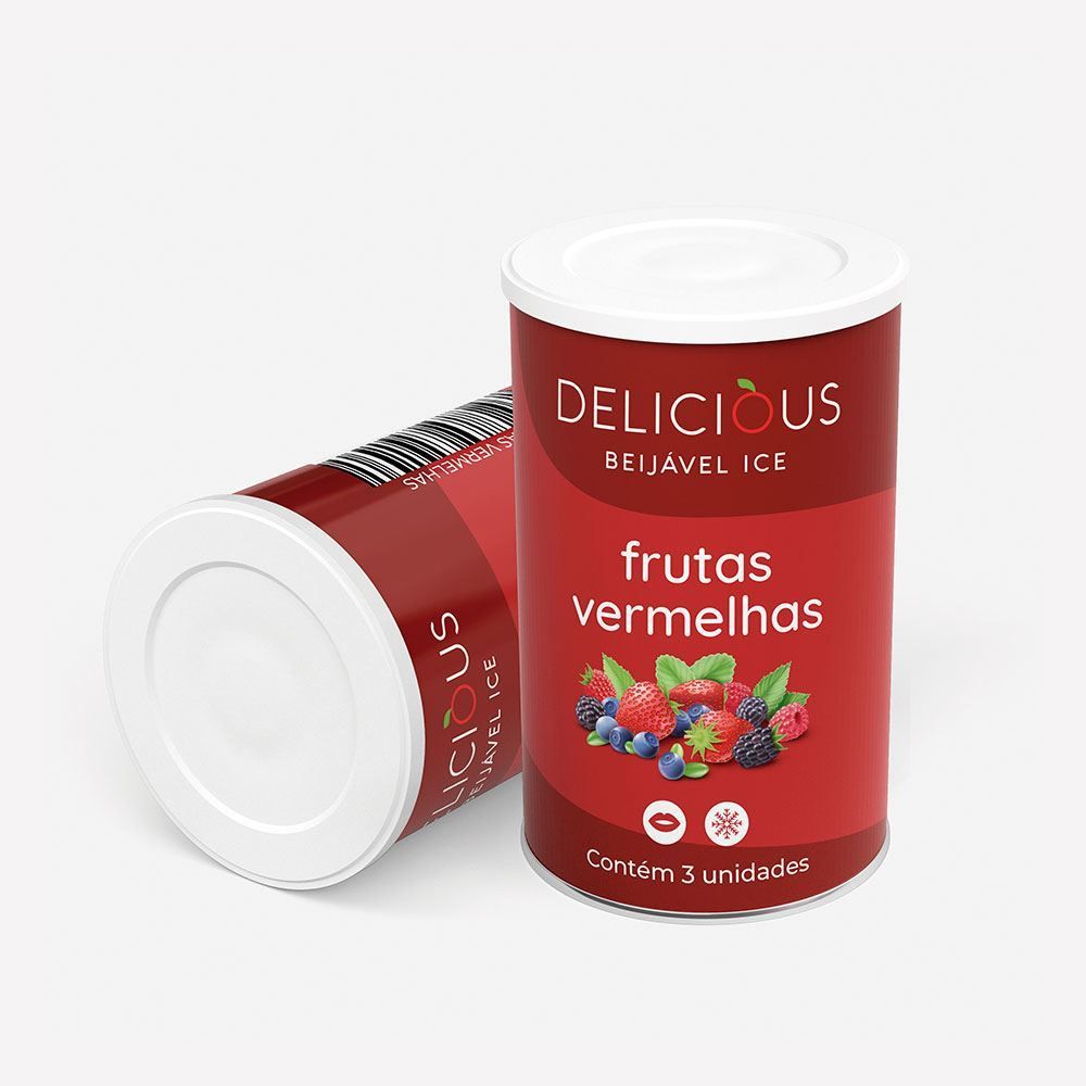 KIT 03 Bolinha Beijável No Sabor Frutas vermelhas 3 Unidades - Imagem 4