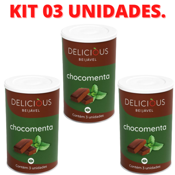 KIT 03 Bolinha Beijável No Sabor Chocomenta - Delicious - Image 2