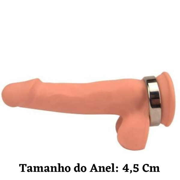 Anel Peniano Argola 4,5 Cm Em Metal Com Bordas Retas