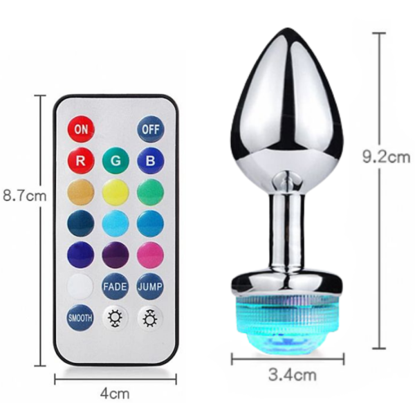 Plug de LED 13 Cores com Controle 9x3,2 - Tamanho P