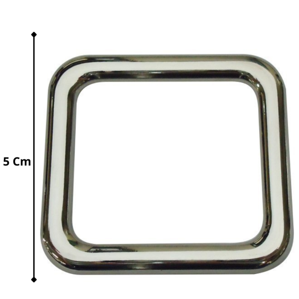 Anel Peniano Em Metal 5 Cm Formato Quadrado Arredondado