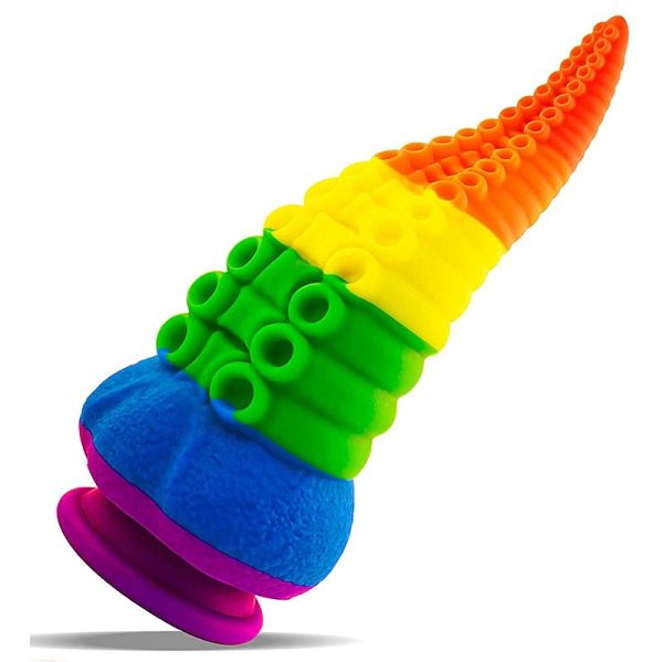 Dildo Em Forma de tentáculo Colorido Com Ventosa 23x8CM - Image 5