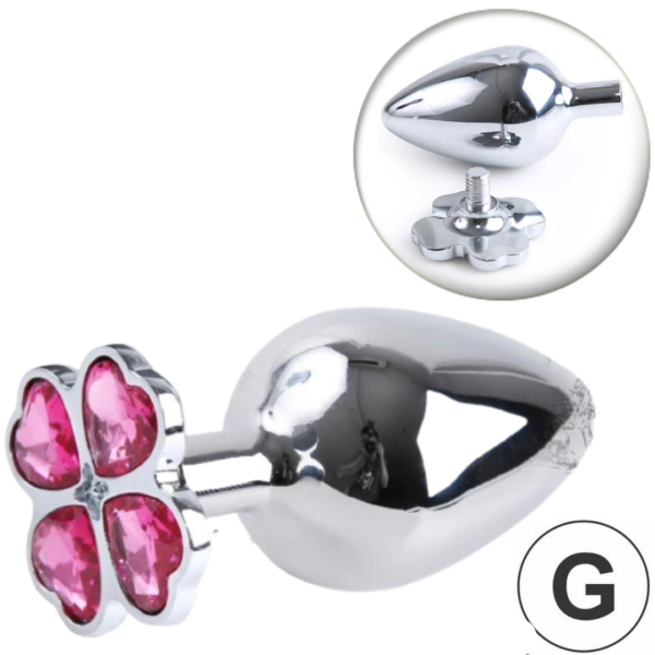 Plug Anal Formato de trevo Base de Rosqueavel - Tamanho G