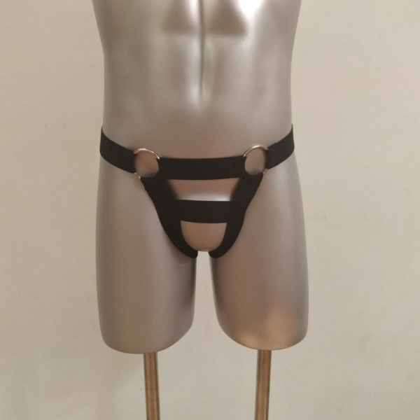 Arreio Suspensório Masculino Cueca Erótica Elástico Preto - Image 2