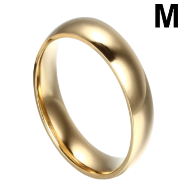 Anel Peniano em aço Dourado 4,5 cm Diâmetro - Tamanho M