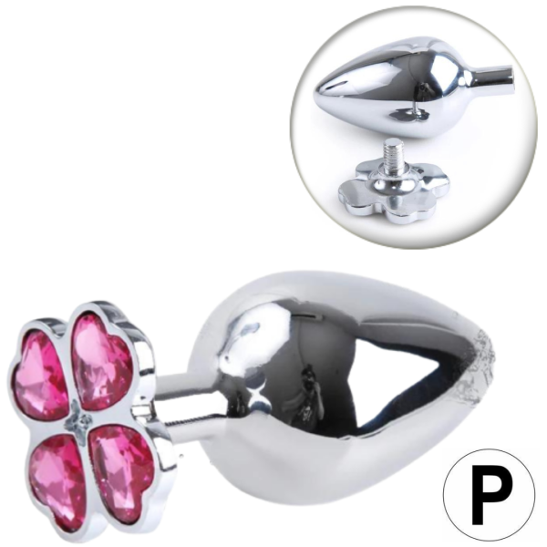 Plug Anal Formato de trevo Base de Rosqueavel - Tamanho P