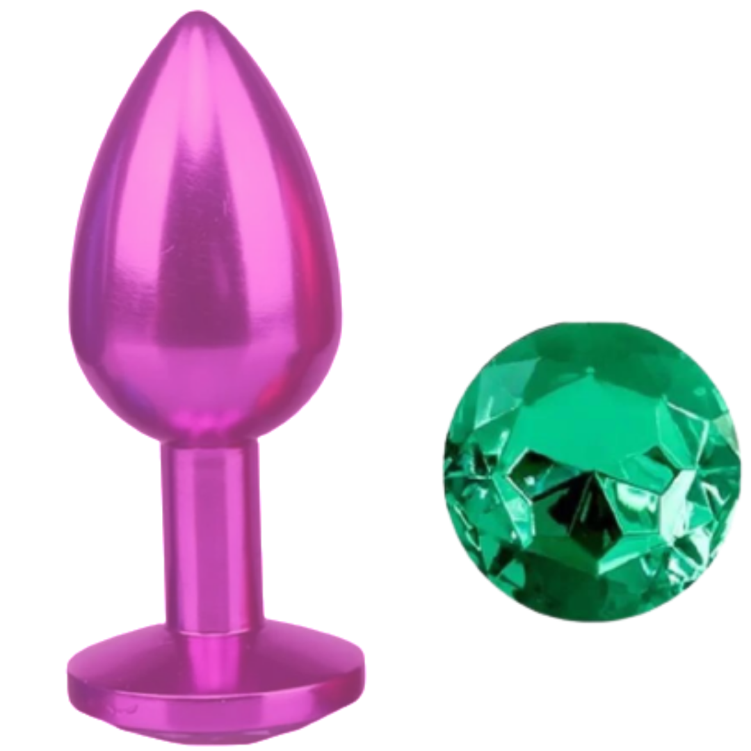 Plug Anal Tamanho P Rosa Com Joia SEAMLESS BUTT PLUG