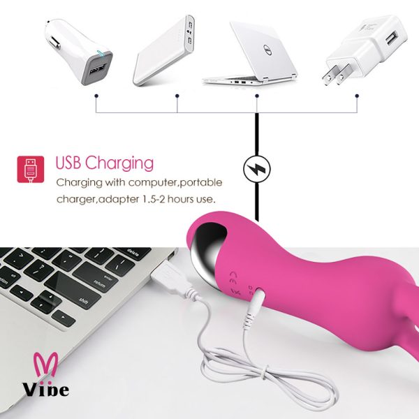 Vibrador com estimulador de Clitóris em orelhas Recarregável - Image 3