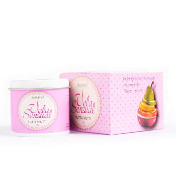 Vela Beijável Para Massagem Sensual no sabor de Tutti-Fritti