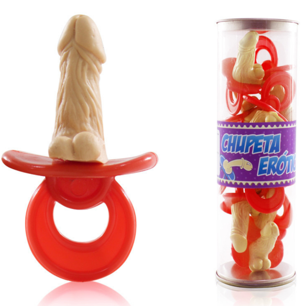 Kit com 10 Chupetas Eroticas Divertidas Vermelhas Real Peter