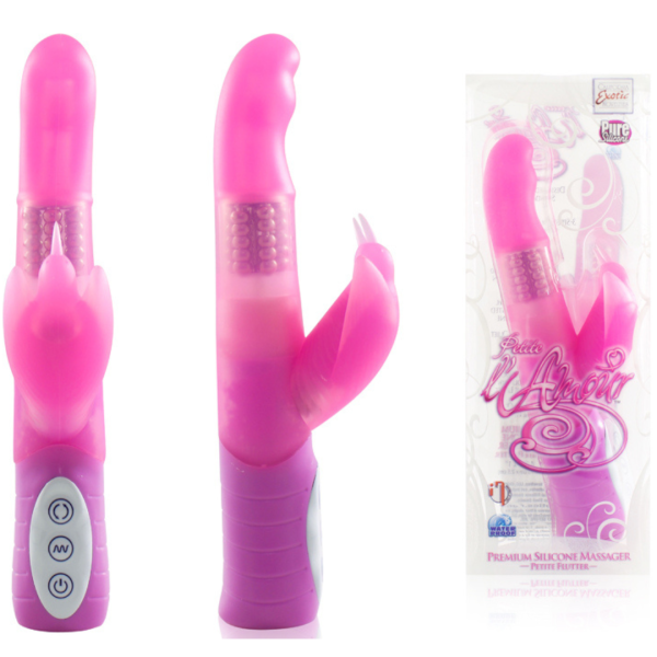Vibrador Pink Com Estimulador Rabbit 21x2,5cm - Petit Lamour