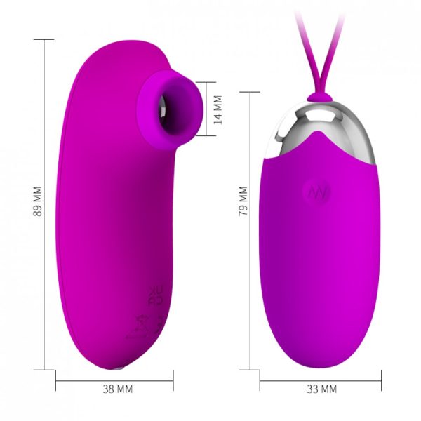 Vibrador Bullet Controlado por Sugador de Clitóris 2 em 1 - Image 6