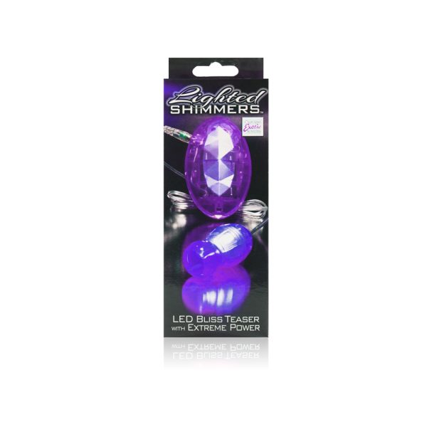 Vibrador Capsula Com luz de Led - Shimmers Diamante Roxo - Image 3