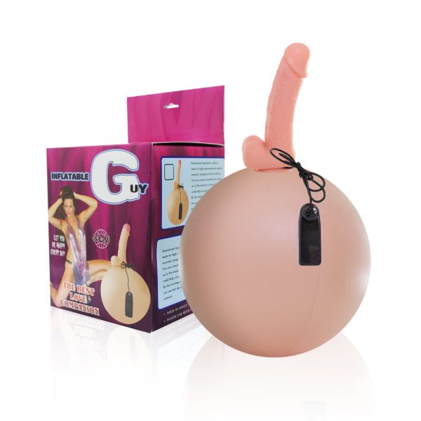Bola Pula Pula inflável Com Pênis Vibrador 18cm - Penis ball