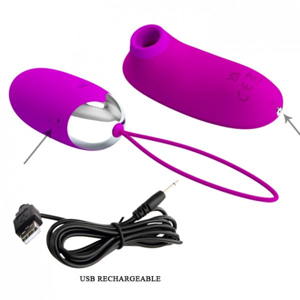 Vibrador Bullet Controlado por Sugador de Clitóris 2 em 1 - Image 7
