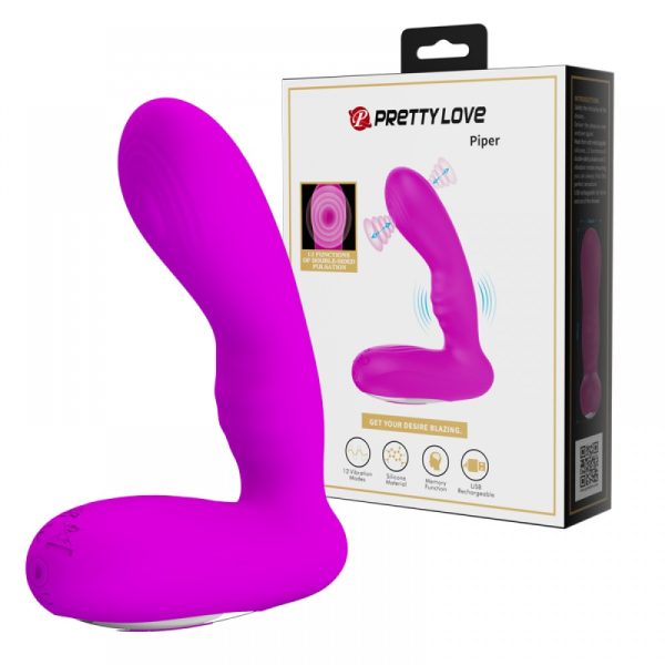 Vibrador Clitoriano penetrável recarregável 12 vibrações