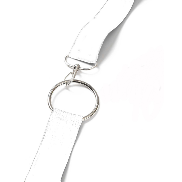 Suspensório Masculino Em Elástico Branco Com Anel Peniano 4 cm - Image 2