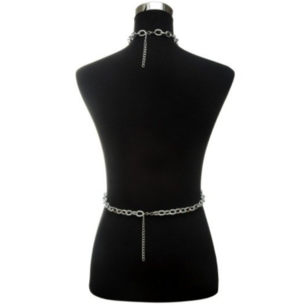 Harness em colar com correntes argolas e cintura - Image 2