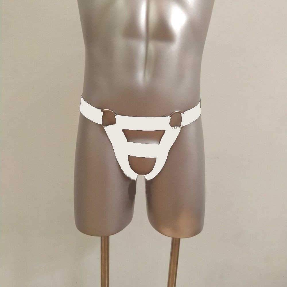 Suspensório Harness Masculino Com Cueca em Elástico Branco - Imagem 4