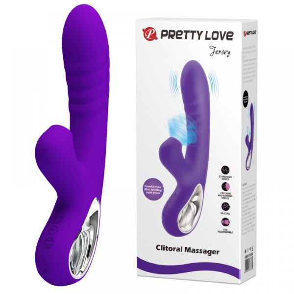 Vibrador Ponto G Com Sugador de Clitoris Jersey Pretty love - Image 9