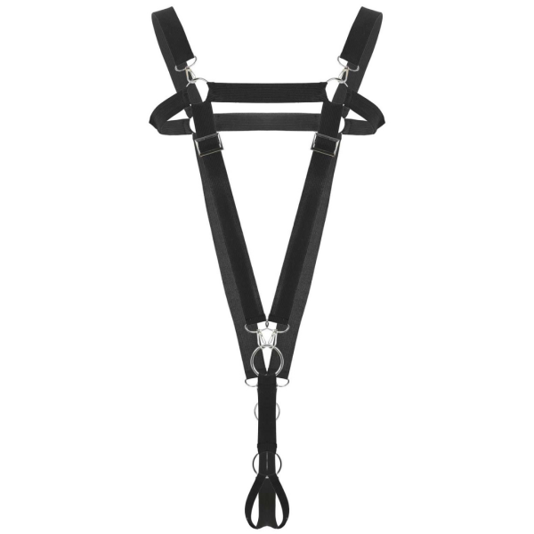 Suspensório Masculino Em Elástico Preto Com Anel Peniano 4 Cm - Image 3