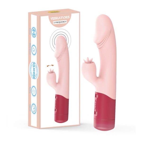 Vibrador com Estimulador de Clitóris em Silicone 2 Vibração - Image 2