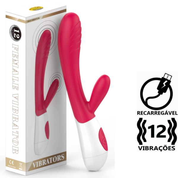 Vibrador Feminino Estimulador de Ponto G e Clitóris - USB