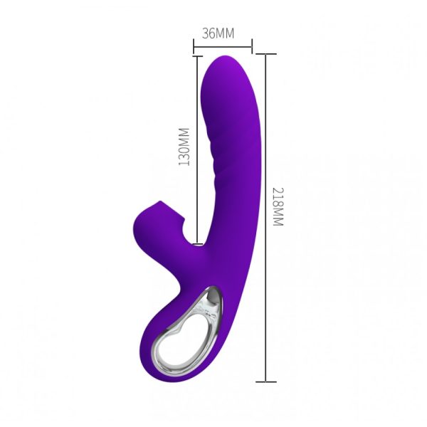 Vibrador Ponto G Com Sugador de Clitoris Jersey Pretty love - Image 3