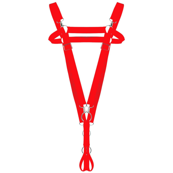 Suspensório Masculino Em Elástico Vermelho Com Anel Peniano 5,5cm - Image 5