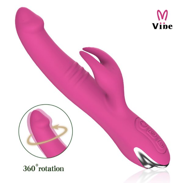 Vibrador Rotativo Com Estimulador Clitoriano Recarregável - Image 9