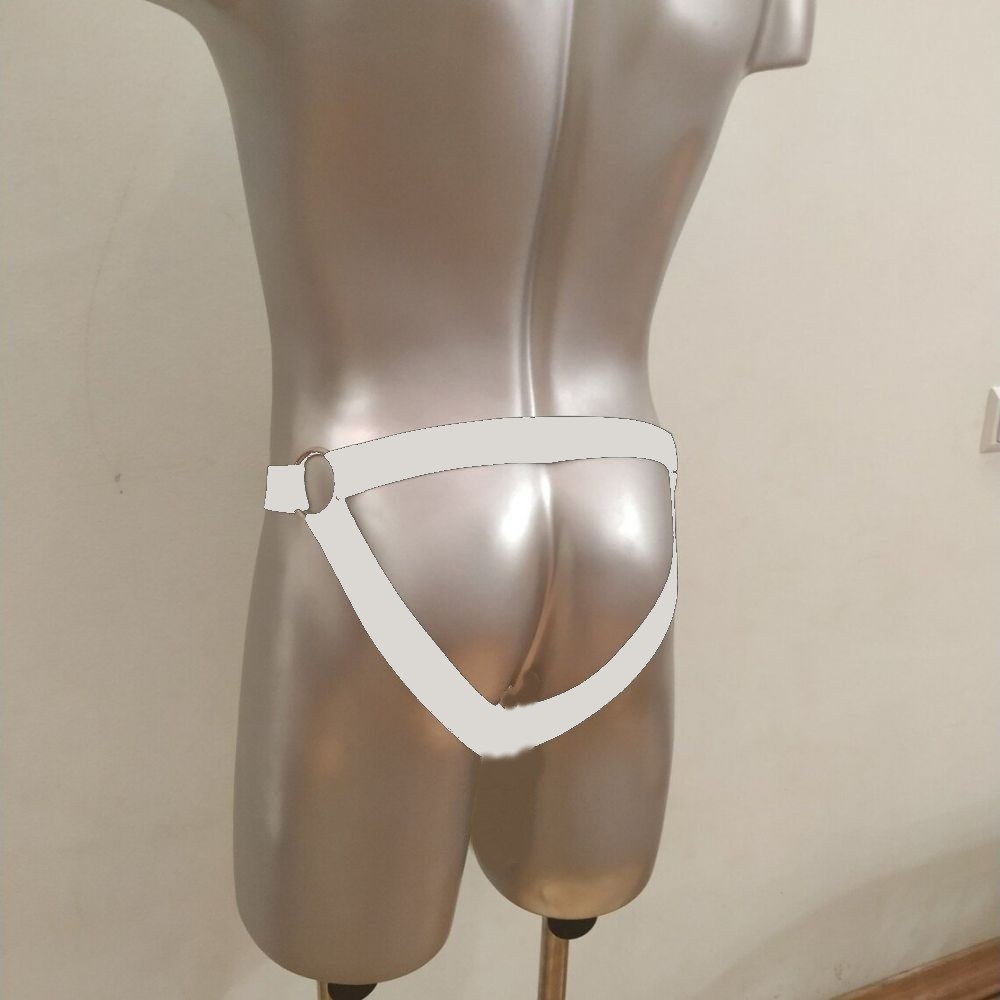 Suspensório Harness Masculino Com Cueca em Elástico Branco - Imagem 5
