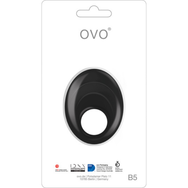 Anel Peniano Em Silicone Com Vibrador B5 Preto Ovo Lifestyle