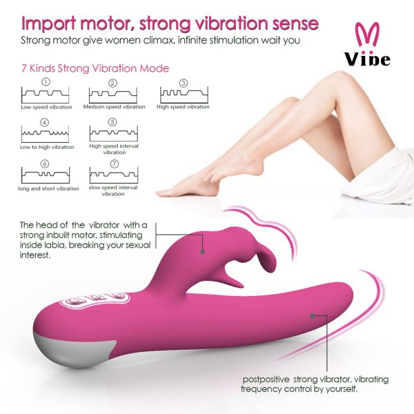 Vibrador Ponto G Rotativo Com Estimulador de Clitóris - USB - Image 8