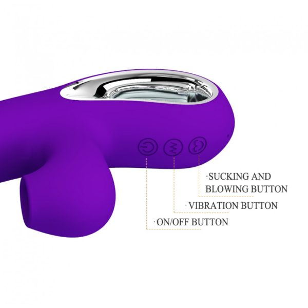 Vibrador Ponto G Com Sugador de Clitoris Jersey Pretty love - Image 8