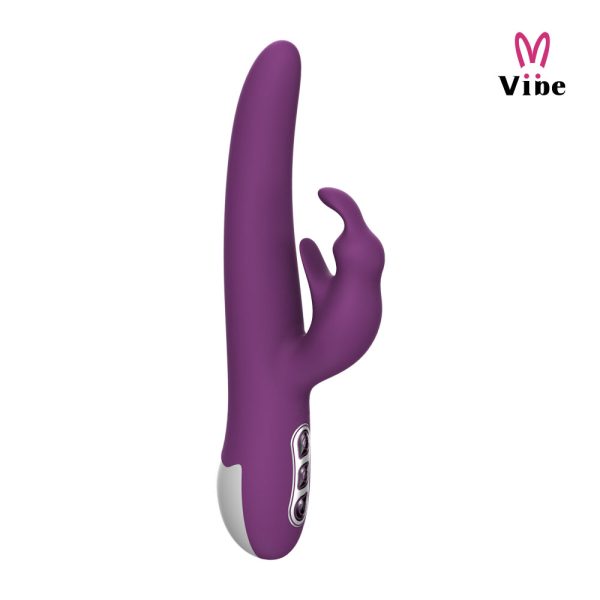 Vibrador Ponto G Rotativo Com Estimulador de Clitóris - USB - Image 3