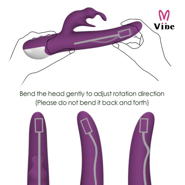 Vibrador Ponto G Rotativo Com Estimulador de Clitóris - USB - Image 5