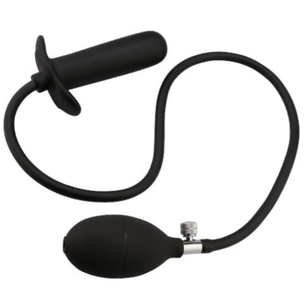 Plug Anal Inflável Em Silicone Preto