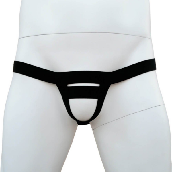 Anel Peniano Com Cinto Jockstrap Masculino Em Elástico Preto