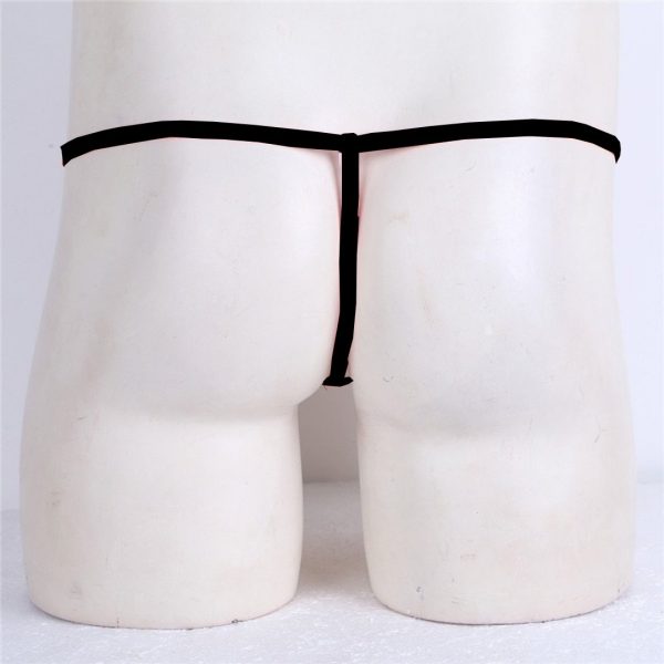 Anel Peniano e Cueca Tanga Fio Dental Masculina Jockstrap Preta - Image 2