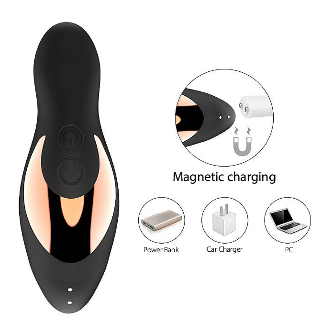 Plug Anal Estimulador de Próstata 7 Vibrações 2 Motores Via USB Dibe - Imagem 2