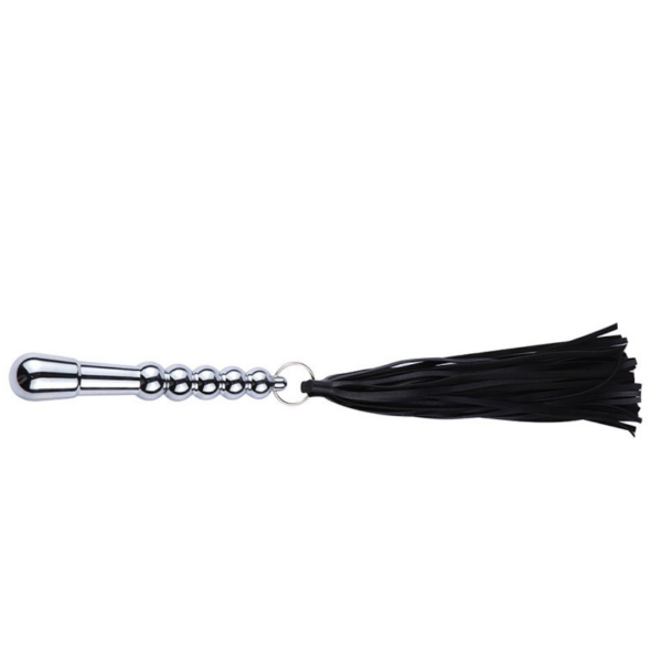 Plug Anal com Chicote e Franja em Camurça Preto BONDAGE KITS - Image 3