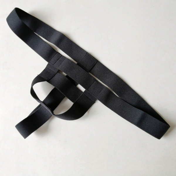 Anel Peniano Com Cinto Jockstrap Masculino Em Elástico Preto - Image 5