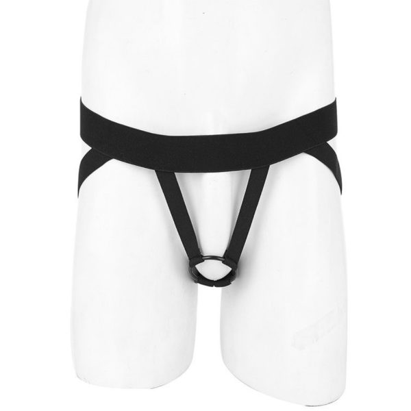 Cueca Masculina Jockstap em Elástico Preto com Anel Peniano 6Cm