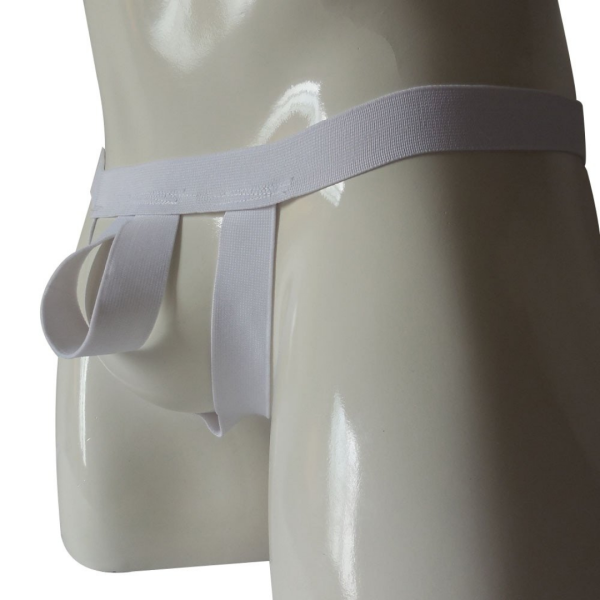 Anel Peniano Com Cueca Elástica Jockstrap Branco