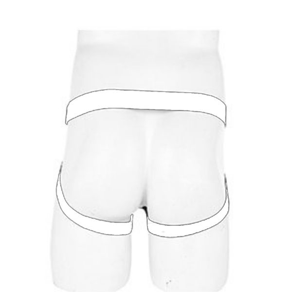Cueca Masculina Jockstap em Elástico Branco e Anel Peniano 3,5 Cm - Image 3