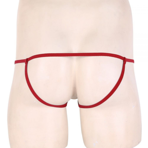Anel Peniano 6 Cm Calcinha Masculina 2 Tiras Elástico Vermelho - Image 2