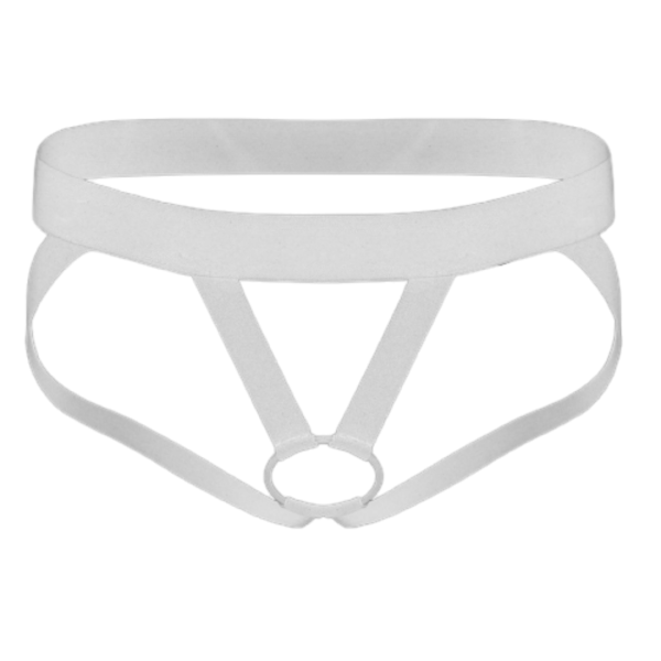Cueca Masculina Jockstap em Elástico Branco e Anel Peniano 6 Cm - Image 4